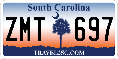 SC license plate ZMT697