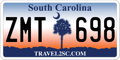 SC license plate ZMT698