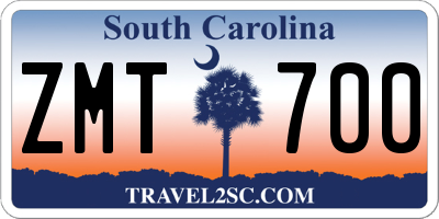 SC license plate ZMT700