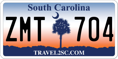 SC license plate ZMT704