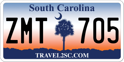 SC license plate ZMT705