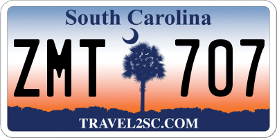 SC license plate ZMT707