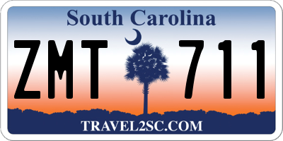 SC license plate ZMT711