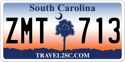 SC license plate ZMT713