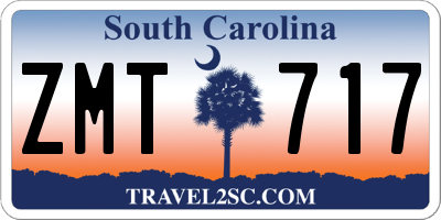 SC license plate ZMT717