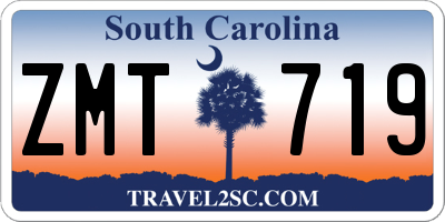 SC license plate ZMT719