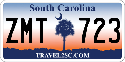 SC license plate ZMT723