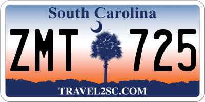 SC license plate ZMT725