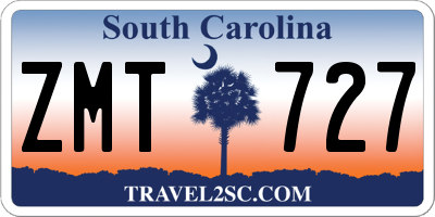 SC license plate ZMT727