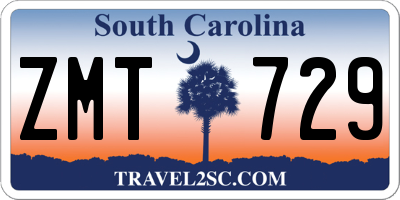 SC license plate ZMT729
