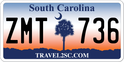 SC license plate ZMT736