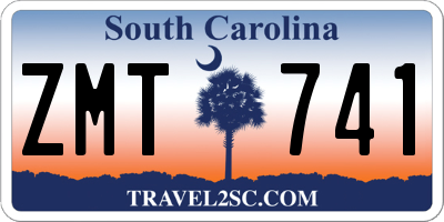 SC license plate ZMT741