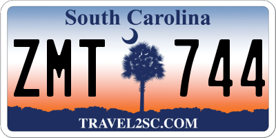 SC license plate ZMT744
