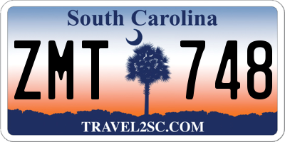 SC license plate ZMT748