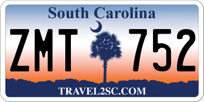 SC license plate ZMT752