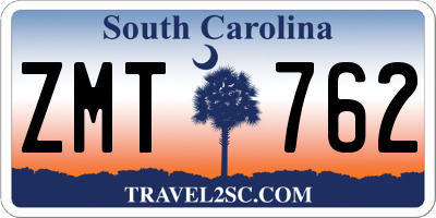 SC license plate ZMT762