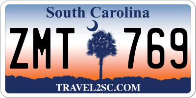 SC license plate ZMT769