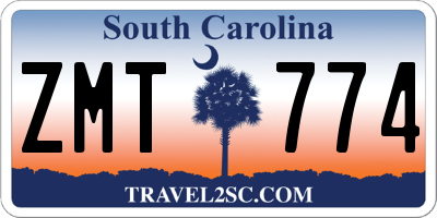 SC license plate ZMT774