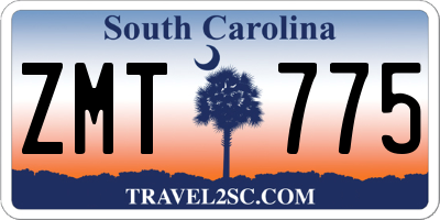 SC license plate ZMT775