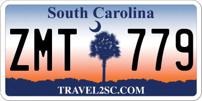 SC license plate ZMT779