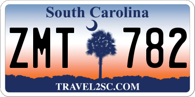 SC license plate ZMT782