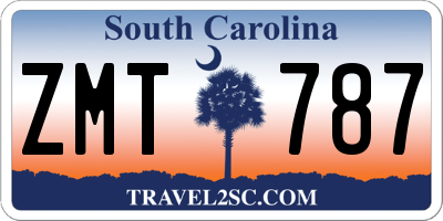 SC license plate ZMT787