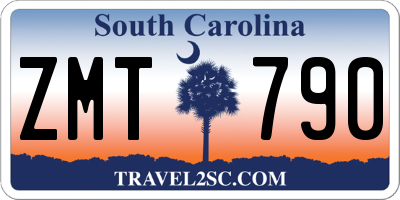 SC license plate ZMT790