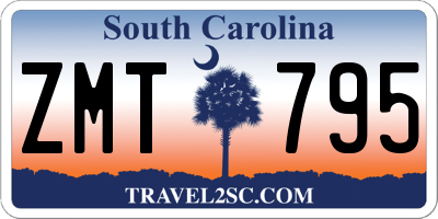 SC license plate ZMT795