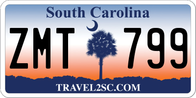 SC license plate ZMT799