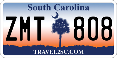 SC license plate ZMT808