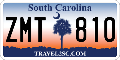 SC license plate ZMT810