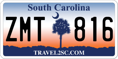 SC license plate ZMT816