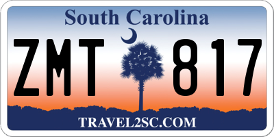 SC license plate ZMT817
