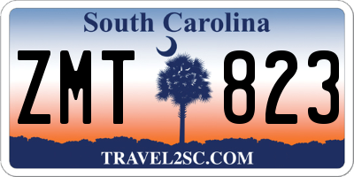 SC license plate ZMT823