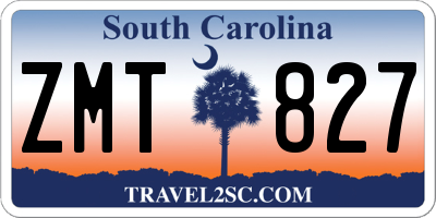 SC license plate ZMT827