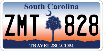 SC license plate ZMT828