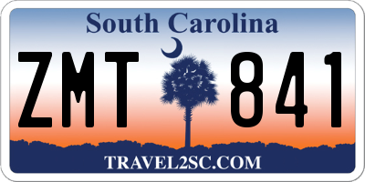 SC license plate ZMT841
