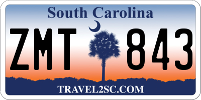 SC license plate ZMT843