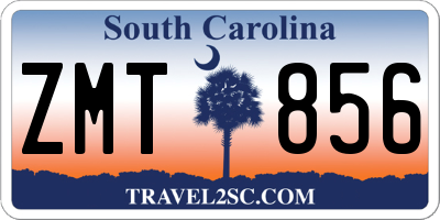 SC license plate ZMT856