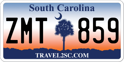 SC license plate ZMT859