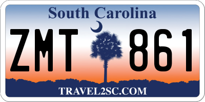 SC license plate ZMT861