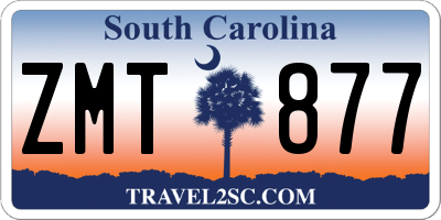 SC license plate ZMT877
