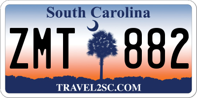 SC license plate ZMT882
