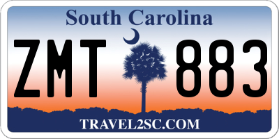SC license plate ZMT883