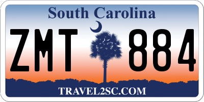SC license plate ZMT884