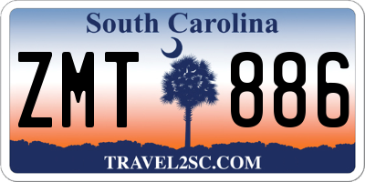 SC license plate ZMT886