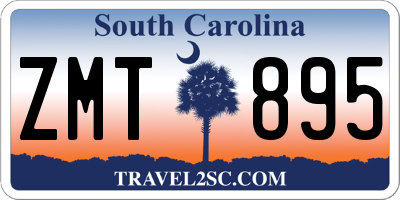 SC license plate ZMT895