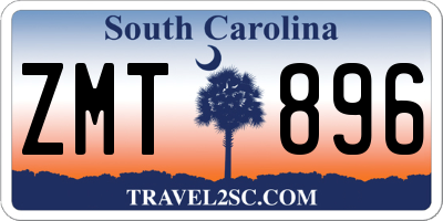 SC license plate ZMT896