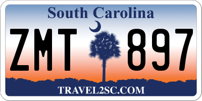 SC license plate ZMT897