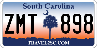 SC license plate ZMT898